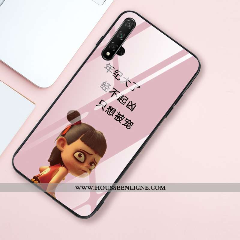 Coque Honor 20 Personnalité Créatif Style Chinois Silicone Rose Net Rouge Téléphone Portable