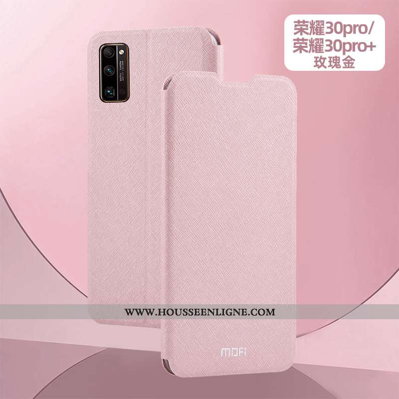 Coque Honor 30 Pro Cuir Silicone Nouveau Téléphone Portable Tout Compris Étui Incassable Rose
