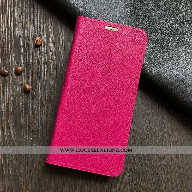 Coque Honor 30 Pro Modèle Fleurie Protection Cuir Véritable Étui Support Téléphone Portable Rose