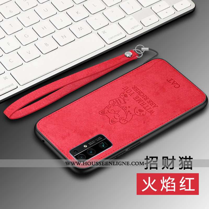 Coque Honor 30 Tendance Cuir Rouge Protection Silicone Charmant Tout Compris
