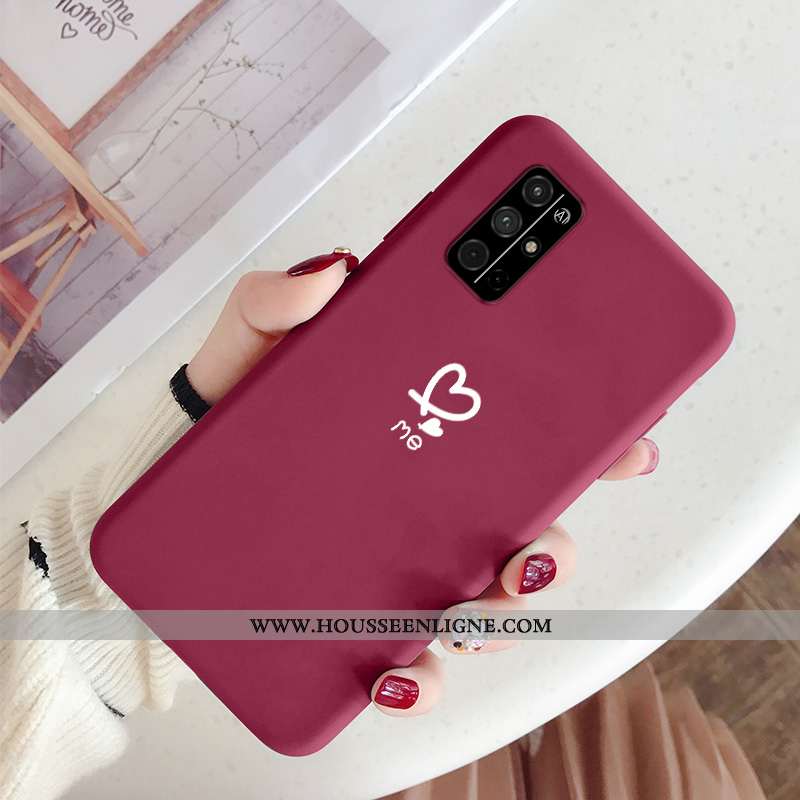 Coque Honor 30s Créatif Silicone Téléphone Portable Incassable Simple Amoureux Protection Rouge