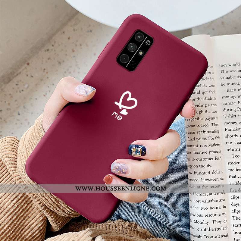 Coque Honor 30s Créatif Silicone Téléphone Portable Incassable Simple Amoureux Protection Rouge