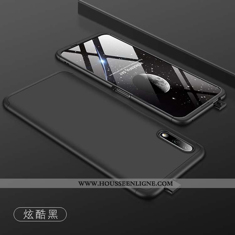 Coque Honor 9x Mode Délavé En Daim Incassable Simple Membrane Rose Téléphone Portable