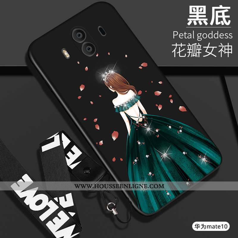 Coque Huawei Mate 10 Silicone Protection Noir Fluide Doux Téléphone Portable Étui Tout Compris