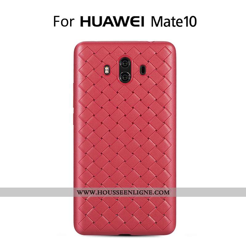 Coque Huawei Mate 10 Tendance Légère Tissage Silicone Téléphone Portable Nouveau Rose