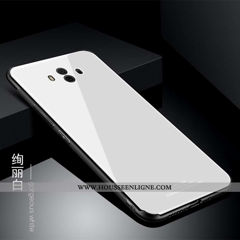 Coque Huawei Mate 10 Verre Tout Compris Blanc Incassable Téléphone Portable Blanche