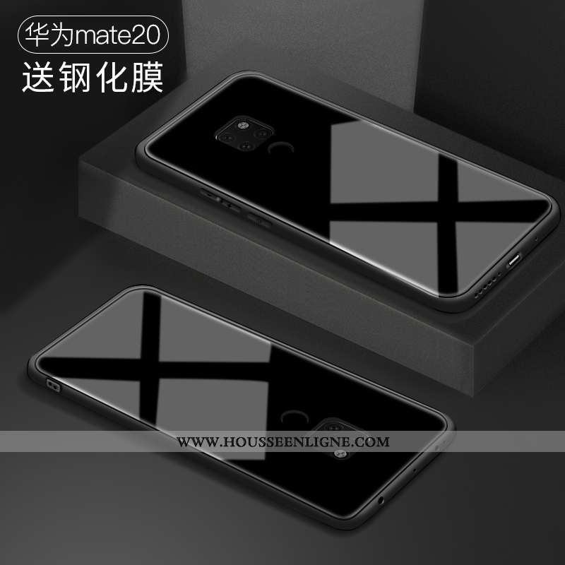 Coque Huawei Mate 20 Légère Silicone Difficile Personnalité Protection Simple Noir