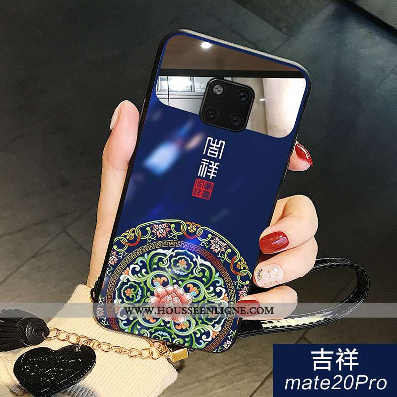 Coque Huawei Mate 20 Pro Créatif Tendance Verre Miroir Bleu Tout Compris Net Rouge