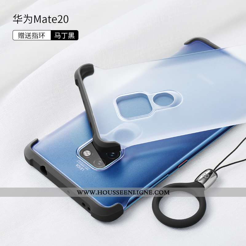 Coque Huawei Mate 20 Protection Transparent Délavé En Daim Silicone Ultra Ballon Bleu