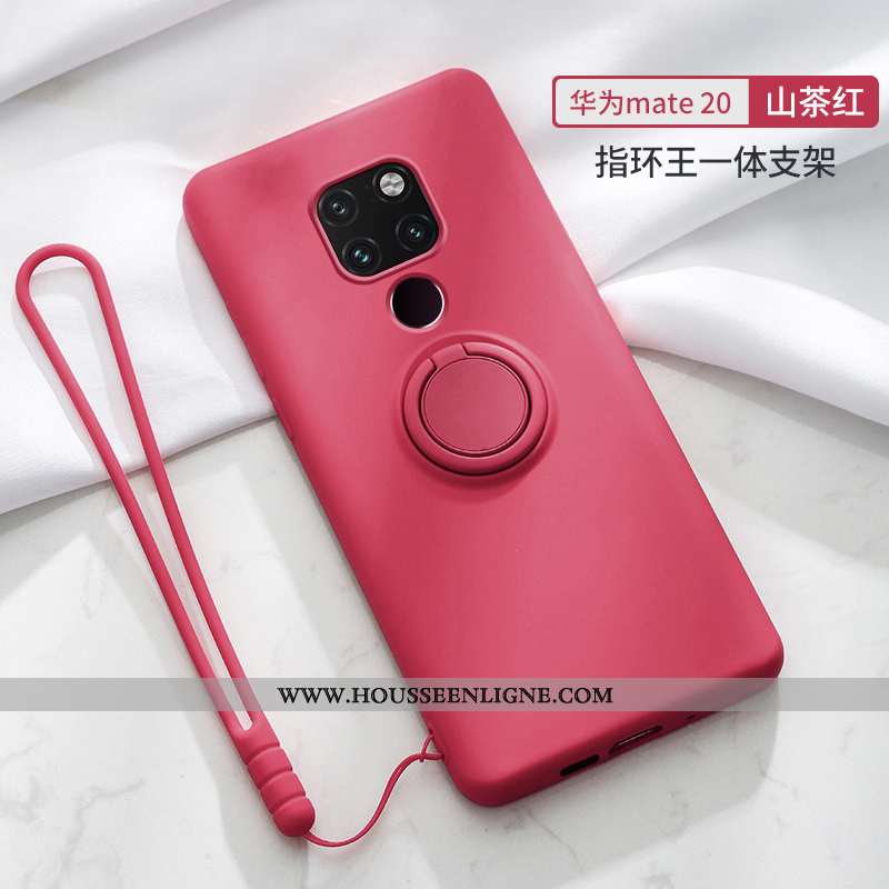 Coque Huawei Mate 20 Silicone Ornements Suspendus Personnalité Incassable Ultra Fluide Doux Rouge