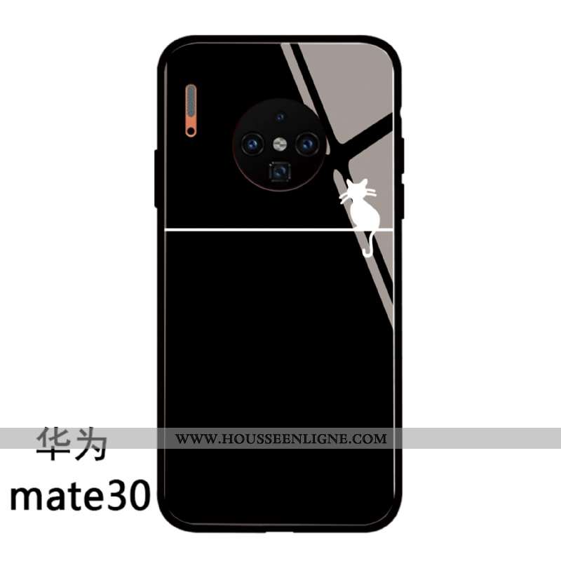 Coque Huawei Mate 30 Personnalité Tendance Simple Silicone Protection Noir
