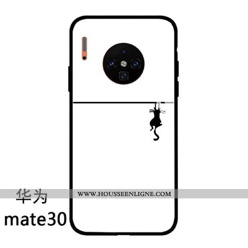 Coque Huawei Mate 30 Personnalité Tendance Simple Silicone Protection Noir