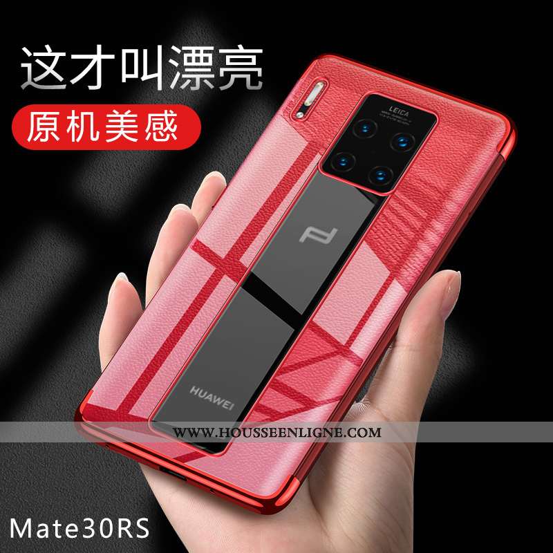 Coque Huawei Mate 30 Rs Fluide Doux Protection Légère Téléphone Portable Étui Rouge