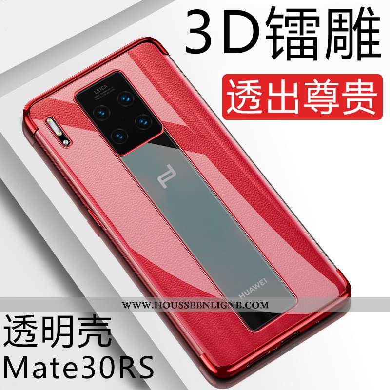 Coque Huawei Mate 30 Rs Fluide Doux Protection Légère Téléphone Portable Étui Rouge