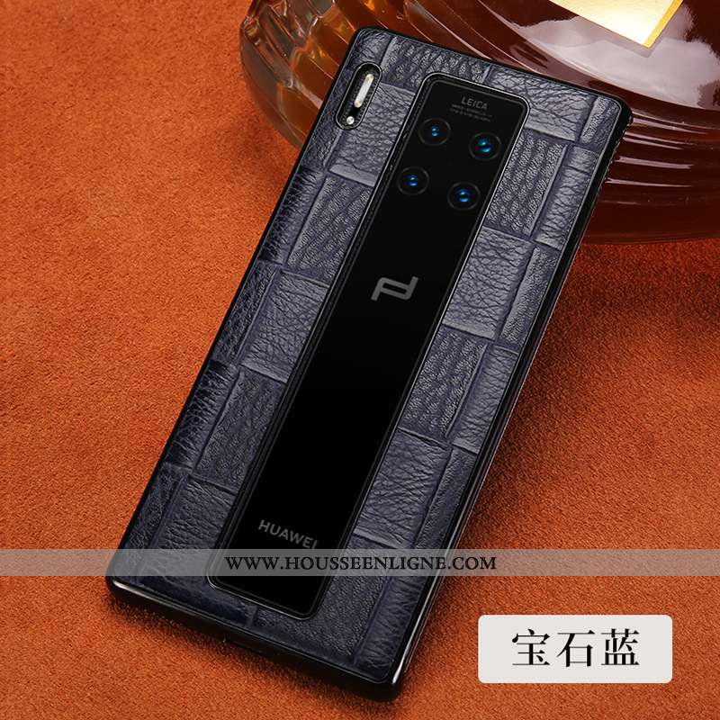 Coque Huawei Mate 30 Rs Protection Créatif Téléphone Portable Incassable Business Cuir Véritable Bov