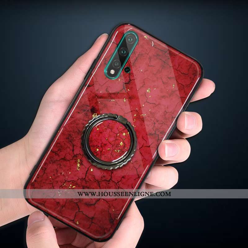 Coque Huawei Nova 5t Fluide Doux Silicone Incassable Nouveau Téléphone Portable Étui Rouge