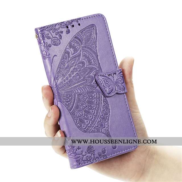 Coque Huawei Nova 5t Protection Cuir Clamshell Incassable Violet Tout Compris Téléphone Portable