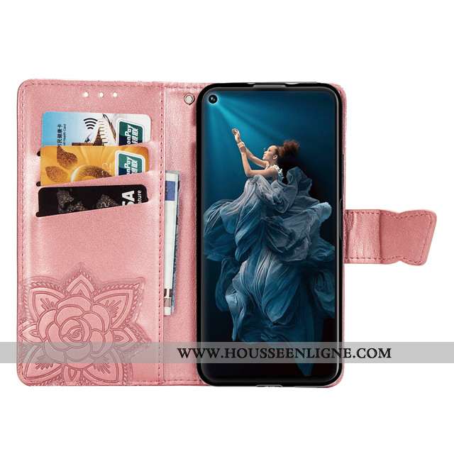 Coque Huawei Nova 5t Protection Cuir Clamshell Incassable Violet Tout Compris Téléphone Portable