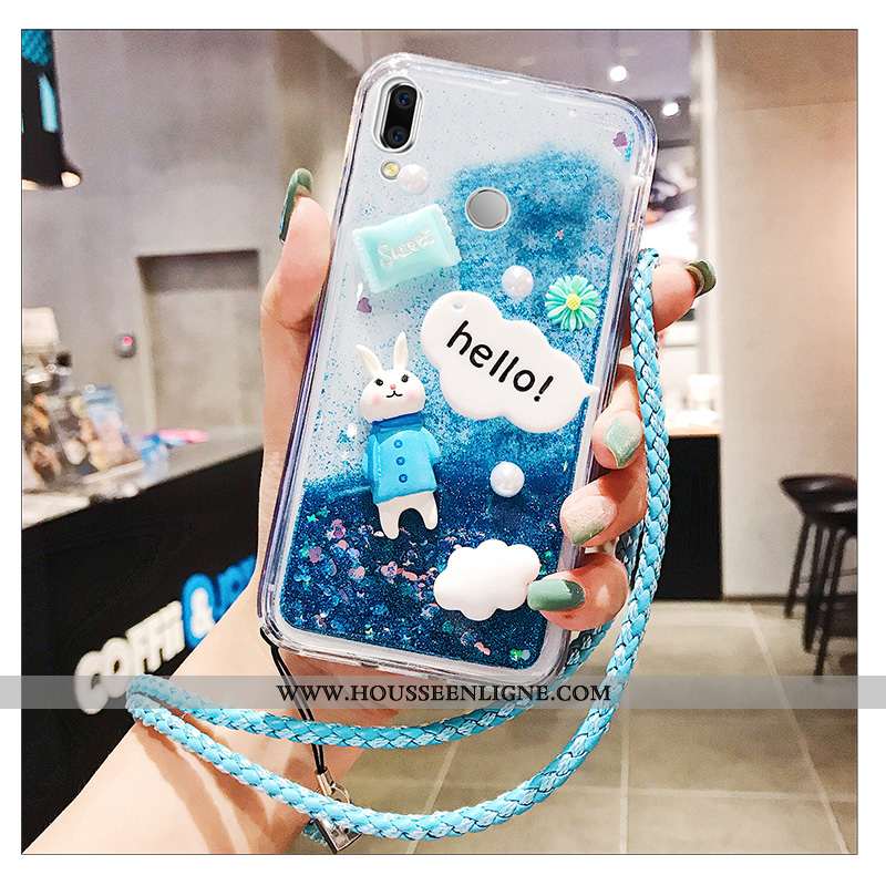 Coque Huawei P Smart 2020 Charmant Protection Téléphone Portable Violet Bleu Étui Incassable