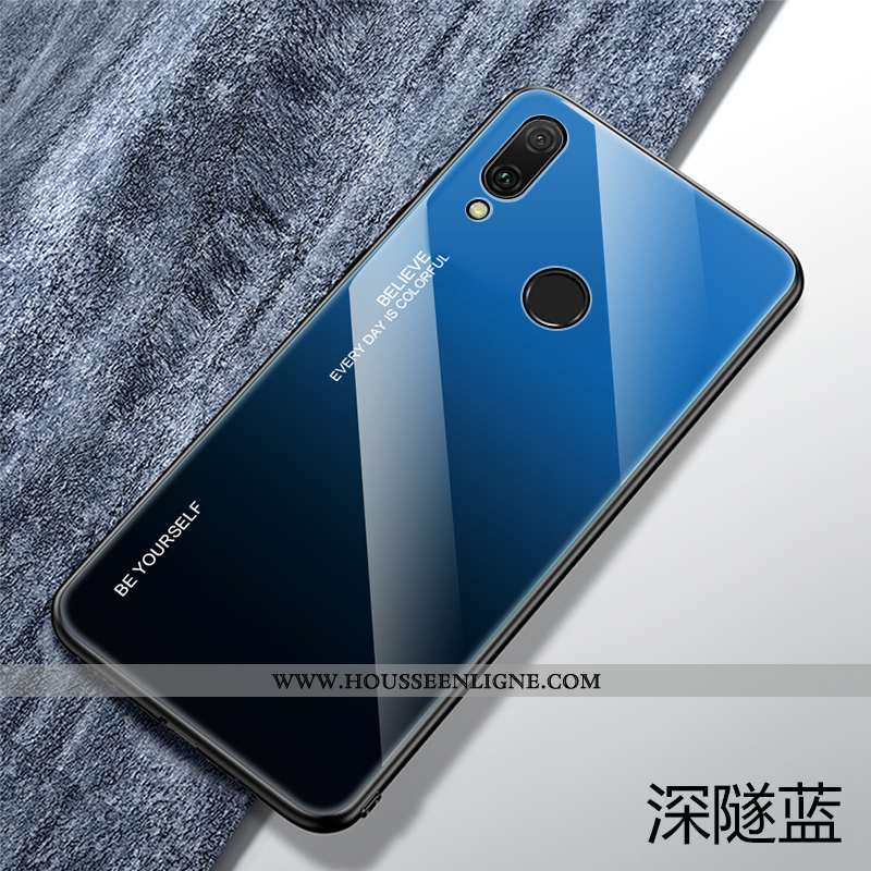 Coque Huawei P Smart 2020 Protection Verre Personnalité Bleu Tendance Fluide Doux Téléphone Portable