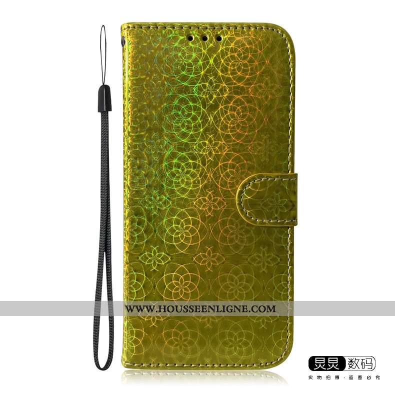Coque Huawei P Smart 2020 Silicone Protection Or Téléphone Portable Étui Tendance Cuir Doré