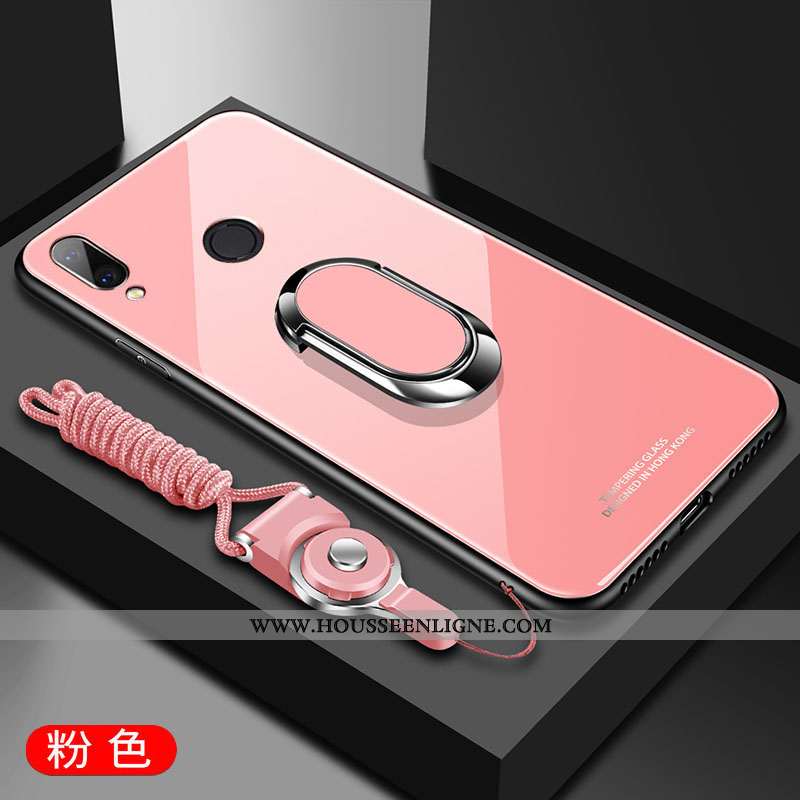 Coque Huawei P Smart+ Protection Verre Téléphone Portable Étui Fluide Doux Incassable Rouge
