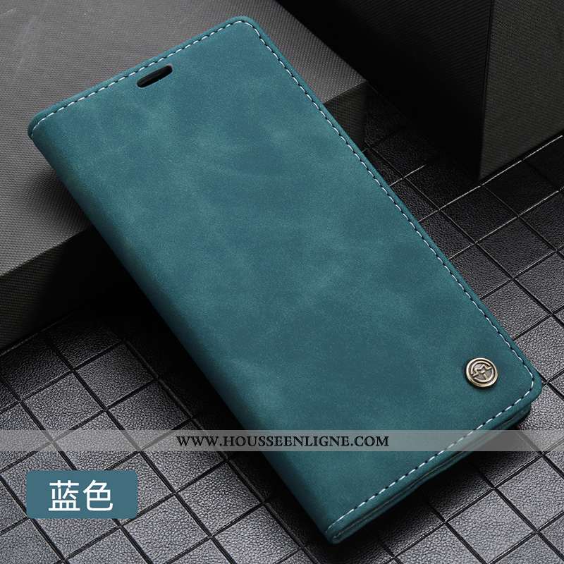 Coque Huawei P20 Pro Cuir Protection Clamshell Téléphone Portable Carte Étui Incassable Bleu