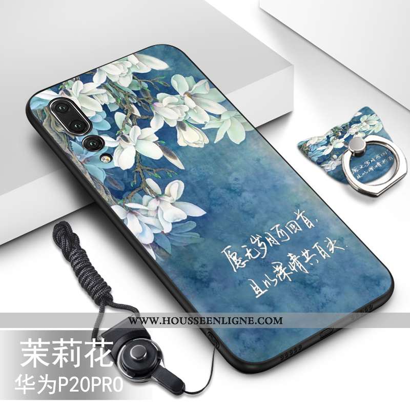 Coque Huawei P20 Pro Protection Fluide Doux Silicone Étui Téléphone Portable Vert Turquoise