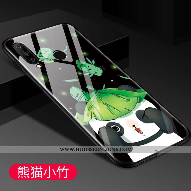 Coque Huawei P30 Lite Fluide Doux Silicone Téléphone Portable Miroir Dessin Animé Délavé En Daim Ver