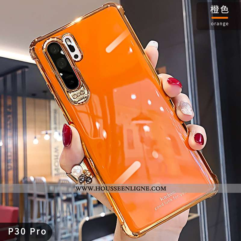 Coque Huawei P30 Pro Créatif Tendance Net Rouge Personnalité Luxe Silicone Orange