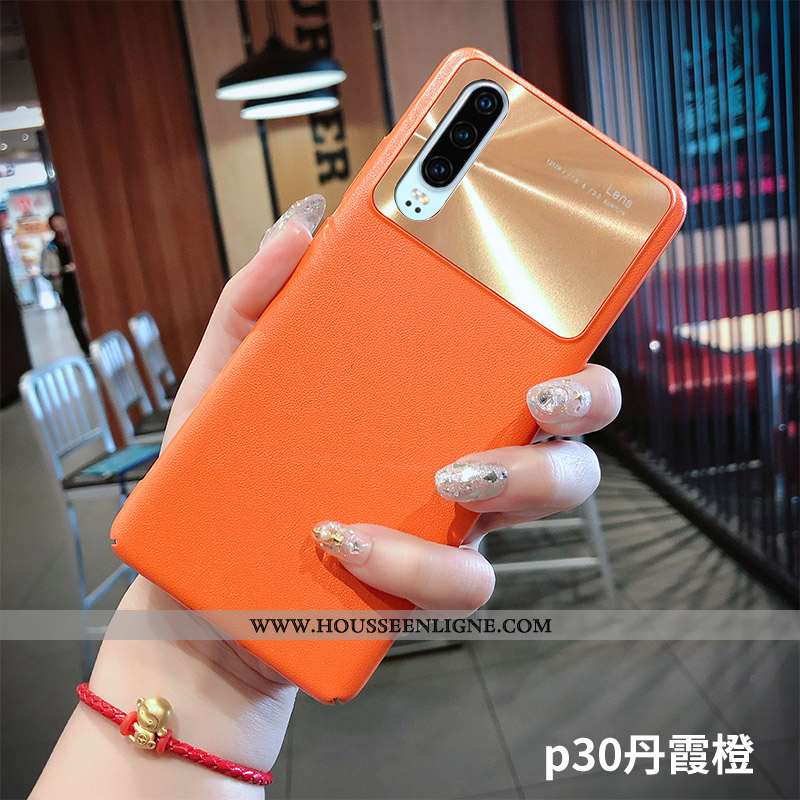 Coque Huawei P30 Ultra Tendance Vent Incassable Étui Tout Compris Légère Orange