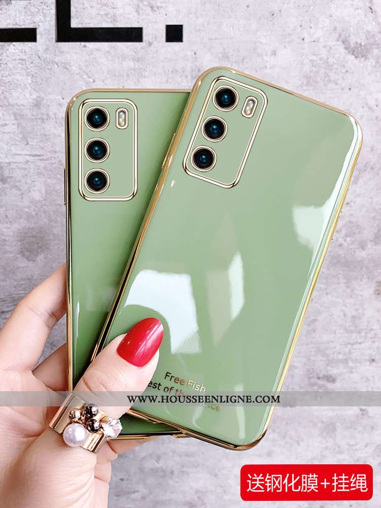 Coque Huawei P40 Charmant Ultra Protection Net Rouge Silicone Incassable Tendance Verte