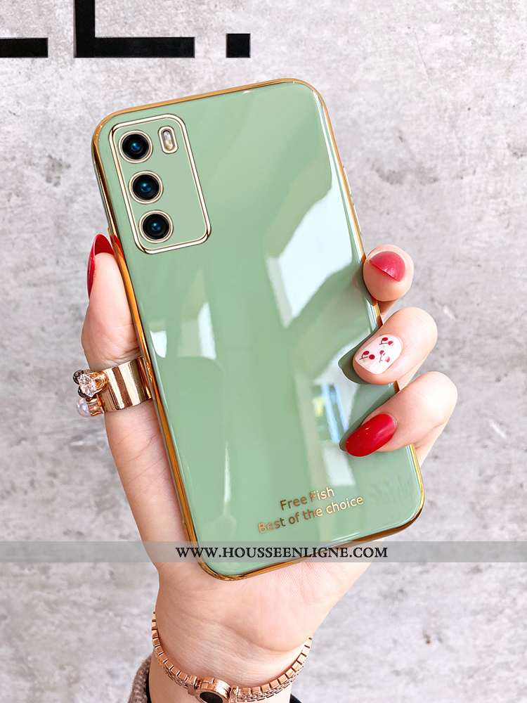Coque Huawei P40 Charmant Ultra Protection Net Rouge Silicone Incassable Tendance Verte