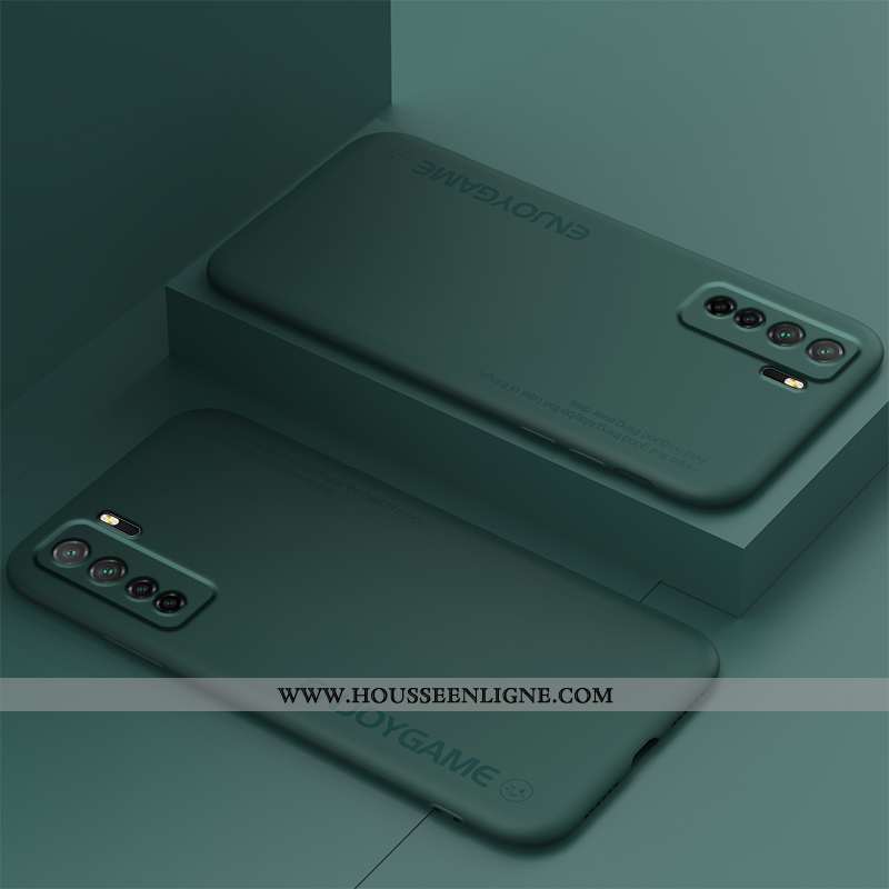 Coque Huawei P40 Lite 5g Fluide Doux Silicone Noir Protection Lettre Téléphone Portable Incassable