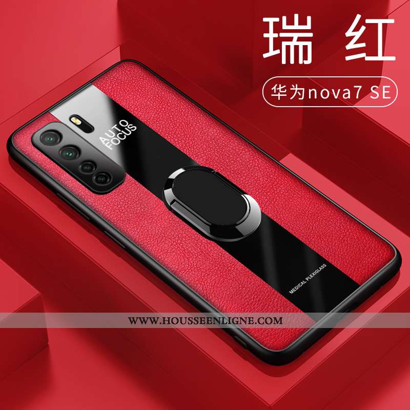 Coque Huawei P40 Lite 5g Silicone Protection Rouge Tout Compris Cuir Étui Téléphone Portable