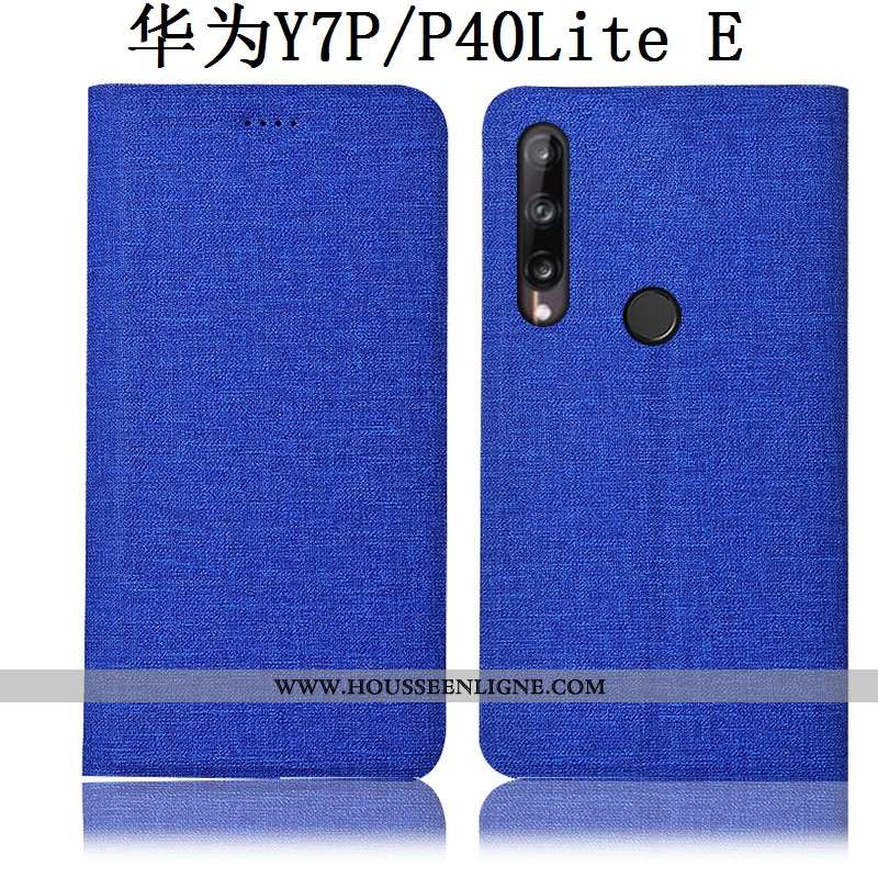 Coque Huawei P40 Lite E Cuir Protection Incassable Tout Compris Bleu Marin Housse Bleu Foncé