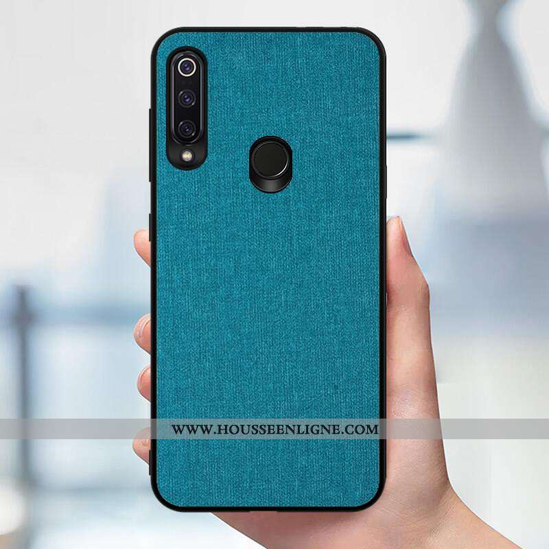 Coque Huawei P40 Lite E Protection Modèle Fleurie Téléphone Portable Tissu Silicone Bleu Marin Bleu 