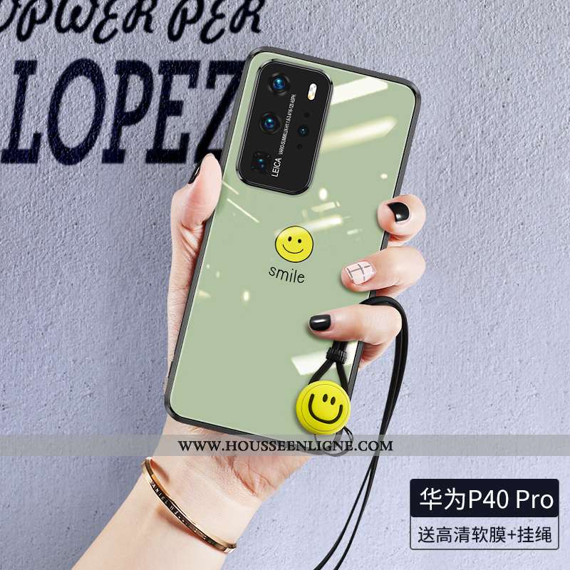 Coque Huawei P40 Personnalité Créatif Simple Téléphone Portable Étui Incassable Tout Compris Verte