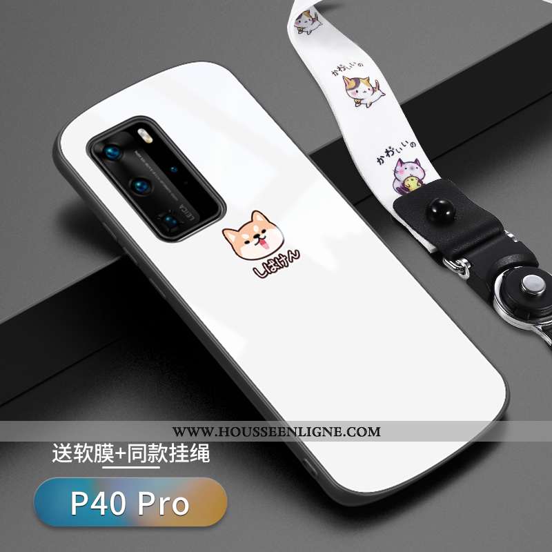 Coque Huawei P40 Pro Légère Silicone Protection Tout Compris Étui Ultra Téléphone Portable Blanche