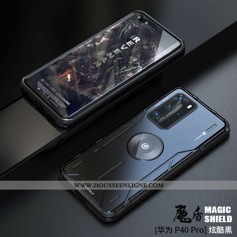 Coque Huawei P40 Pro Protection Métal Violet Incassable Tout Compris Téléphone Portable Silicone