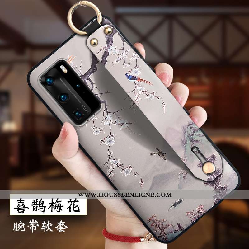 Coque Huawei P40 Pro Silicone Protection Style Chinois Personnalité Ornements Suspendus Tout Compris