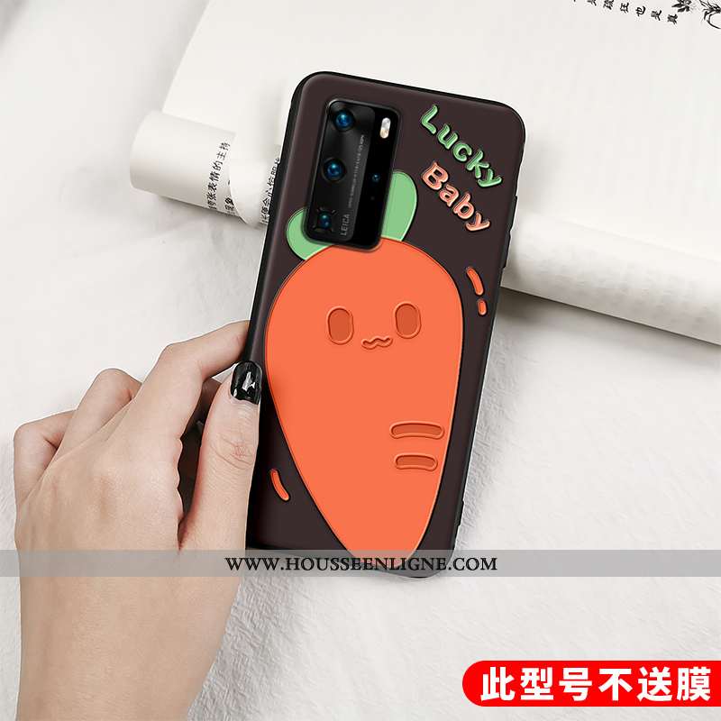 Coque Huawei P40 Pro Tendance Fluide Doux Lapin Tout Compris Protection Orange