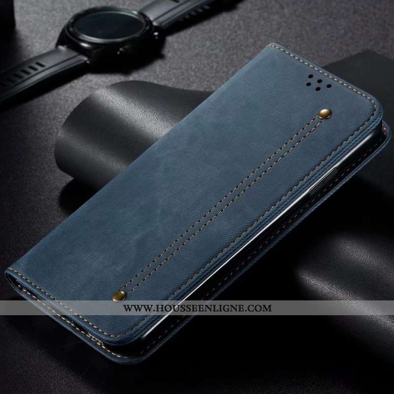 Coque Huawei Y5p Portefeuille Tendance Étui Créatif Fluide Doux Téléphone Portable Cuir Bleu