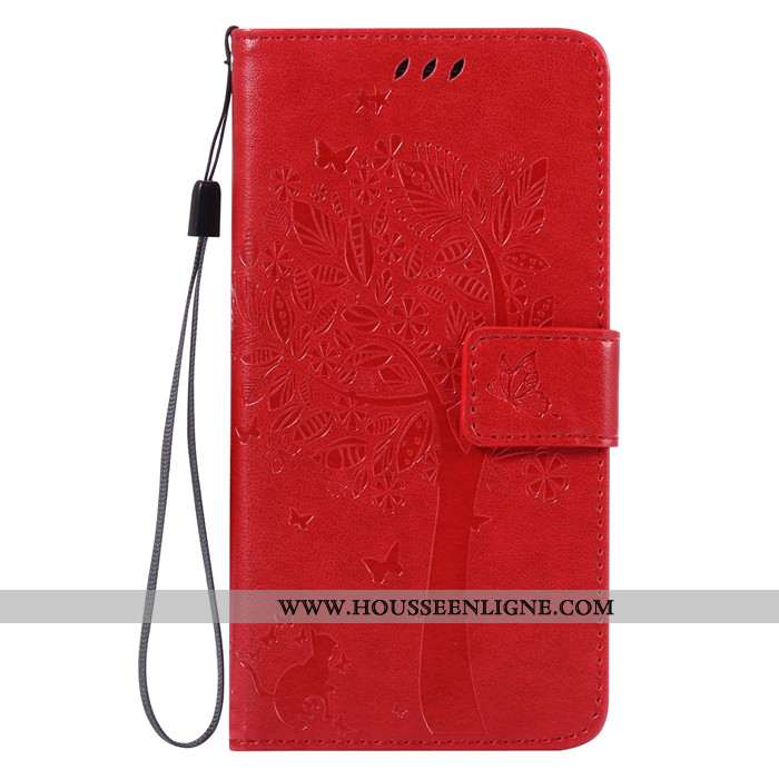 Coque Lg G6 Cuir Fluide Doux Tout Compris Clamshell Incassable Téléphone Portable Rouge