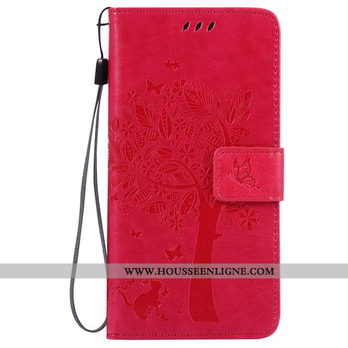 Coque Lg G6 Cuir Fluide Doux Tout Compris Clamshell Incassable Téléphone Portable Rouge