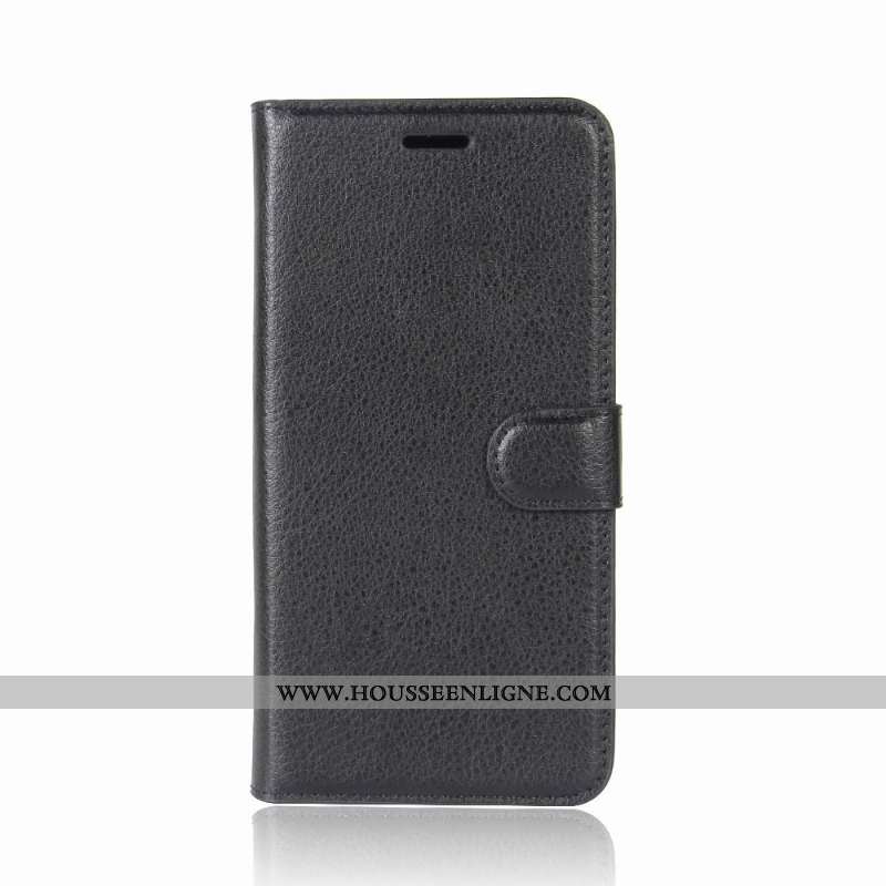 Coque Lg Q6 Cuir Protection Housse Étui Incassable Téléphone Portable Noir