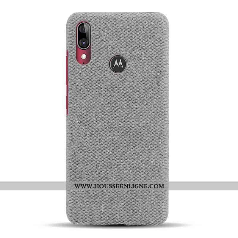 Coque Moto E6 Plus Protection Légère Téléphone Portable Incassable Tissu Étui Rouge