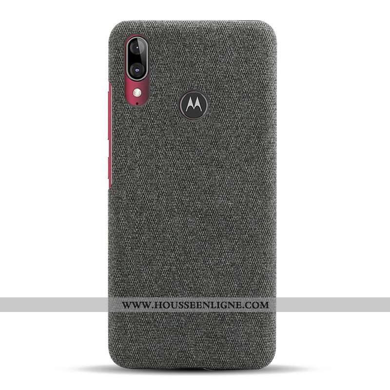 Coque Moto E6 Plus Protection Légère Téléphone Portable Incassable Tissu Étui Rouge
