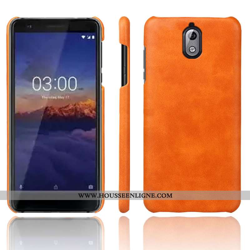 Coque Nokia 3.1 Cuir Protection Rouge Qualité Téléphone Portable Tendance