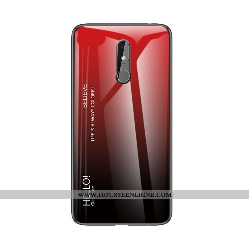 Coque Nokia 3.2 Personnalité Protection Étui Tout Compris Incassable Rouge